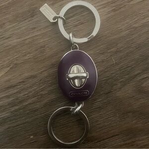 Coach keychain Valet Dark Purple Toned